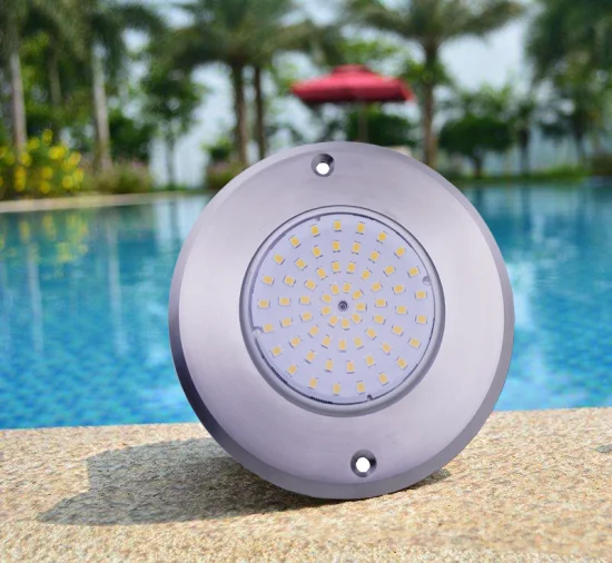 IP68 à prova d'água super fino 7,5 mm DC12V AC12V 316 aço inoxidável branco 280 mm 35 W luz subaquática para piscina LED